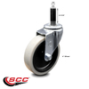Service Caster 4 Inch Thermoplastic Rubber Wheel 7/8 Inch Expanding Stem Caster SCC SCC-EX05S410-TPRS-78